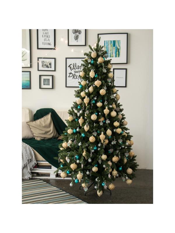 Елка искусственная Барокко Премиум 1,5 м литая резина/ПВХ, зеленая 300-364