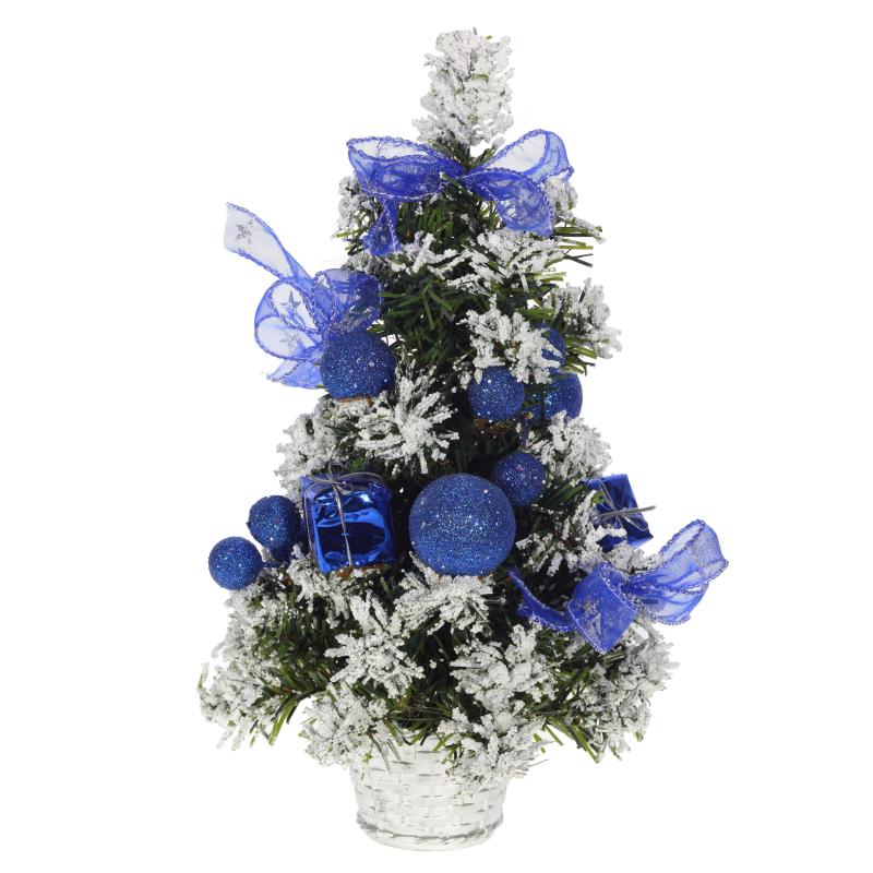 Елка , с декором, синий L20 W20 H30 см 237300