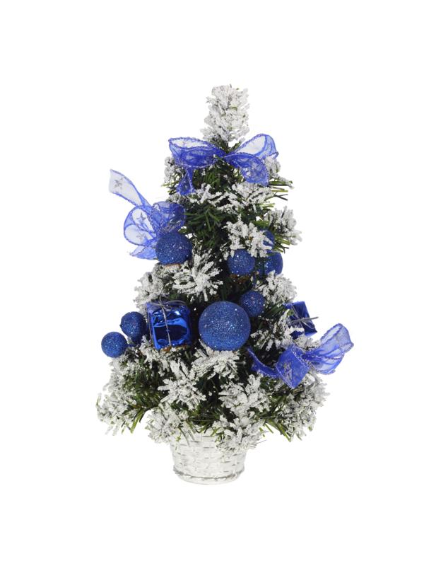 Елка , с декором, синий L20 W20 H30 см 237300