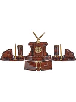 Набор настольный класса люкс офисный из обсидиана 6 предм. ИМПЕРИАЛ Россия