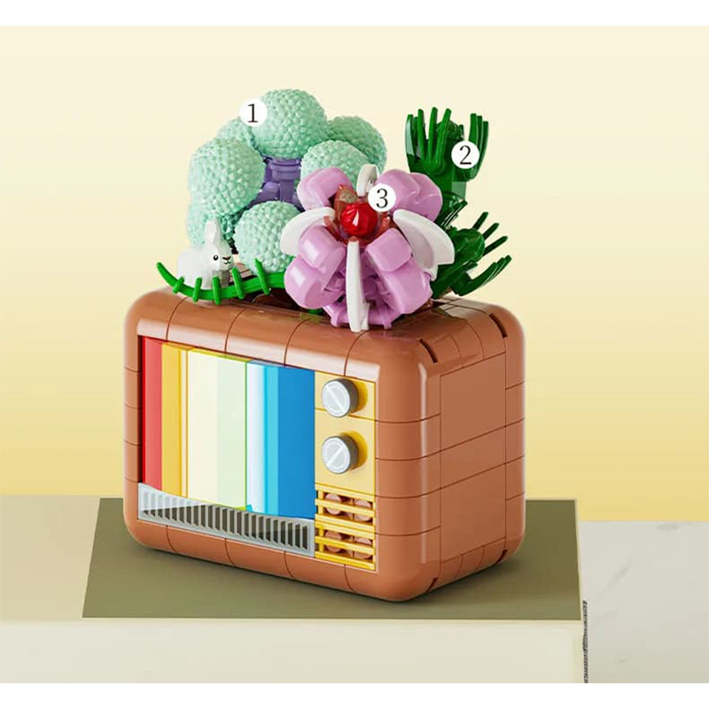 Конструктор Jaki «Телевизор: Винтажные суккуленты» JK2716