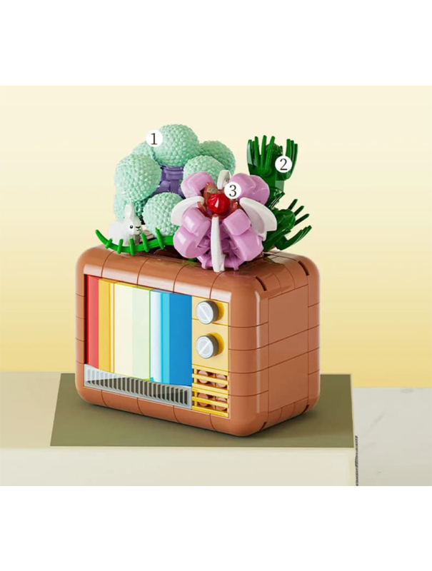 Конструктор Jaki «Телевизор: Винтажные суккуленты» JK2716