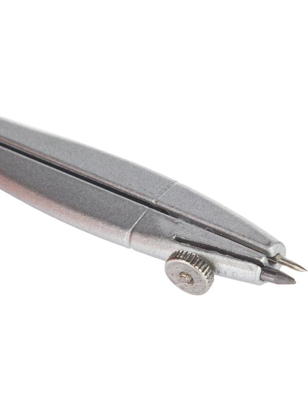 Циркуль №1School 115мм цинковый сплав пластиковый пенал серебро S01001C