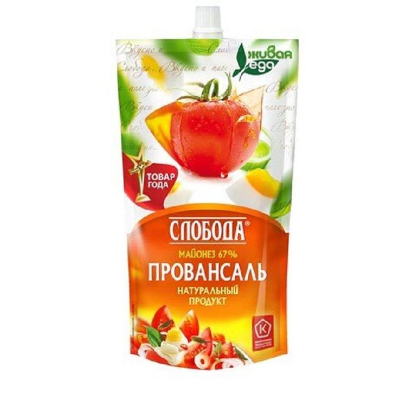 Майонез Слобода Провансаль 67%  дой-пак 400мл