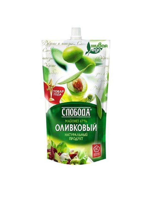 Майонез Слобода Оливковый 67%  дой-пак 400мл