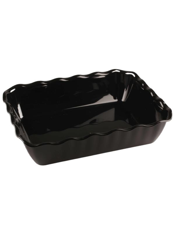 Салатник с волнистым краем 330х265х80 мм черный 422108213