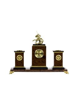 Набор настольный класса люкс офисный из обсидиана 4 предм. Держава Россия