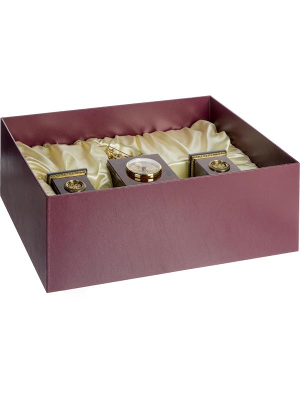 Набор настольный класса люкс офисный из обсидиана 4 предм. Держава Россия