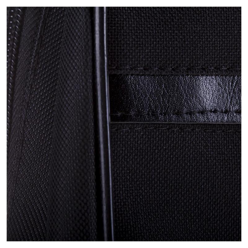 Сумка деловая OfficeSpace Ancona ткань,черный, 2 отд, молния, По_ТК_688