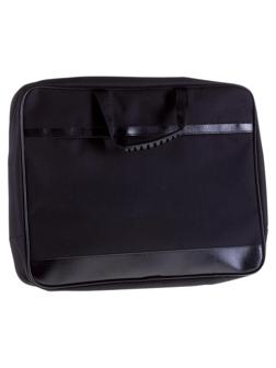 Сумка деловая OfficeSpace Ancona ткань,черный, 2 отд, молния, По_ТК_688