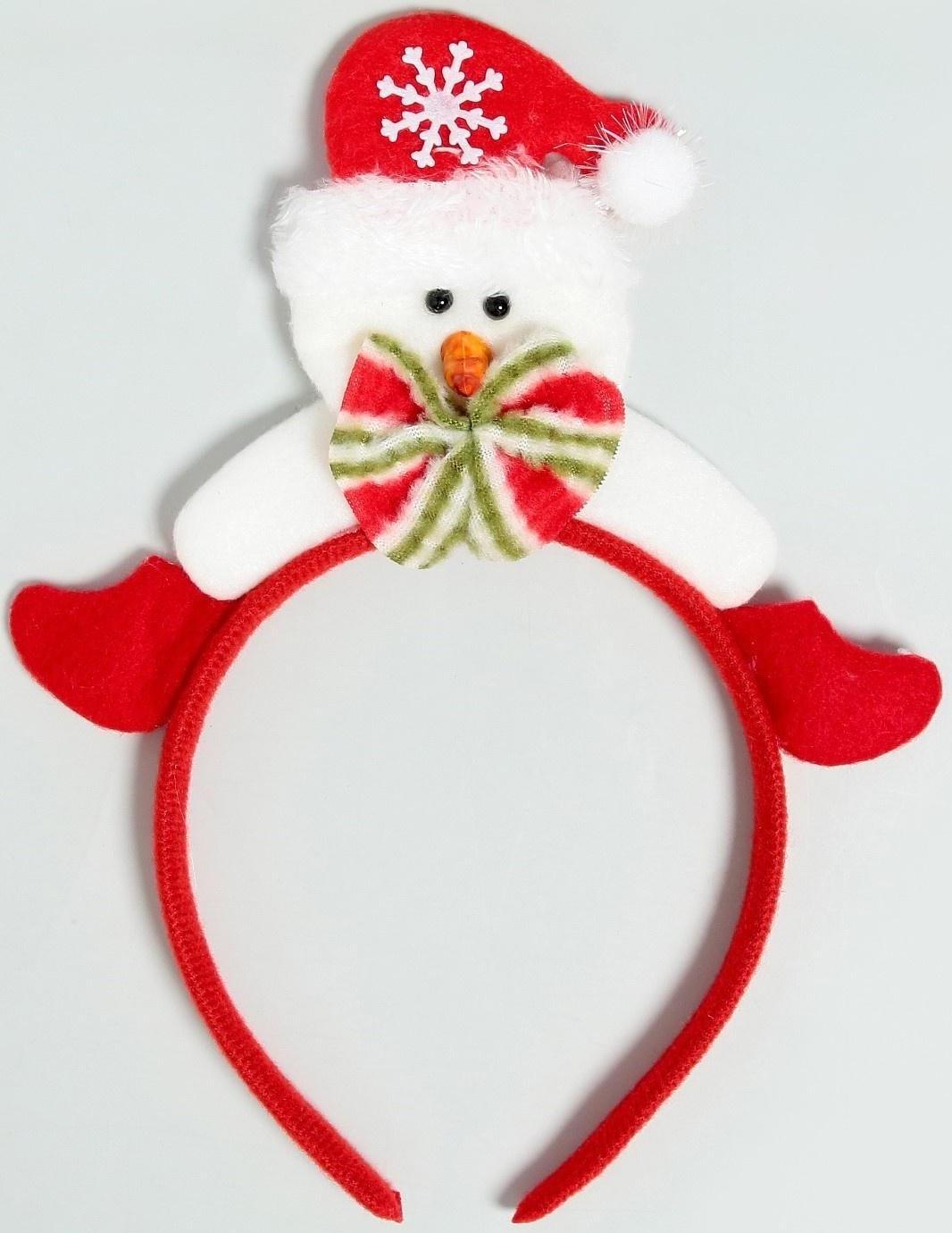 Карнавальный ободок «Снеговик - Новый Год»