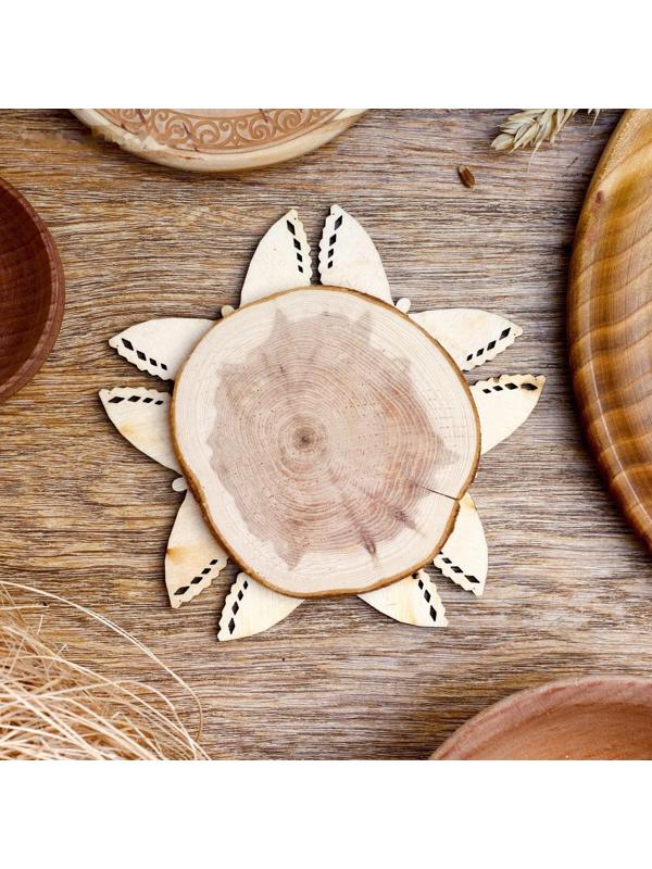 Подставка под горячее «Бабочки», D=11 см, можжевельник