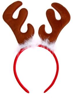 Карнавальный ободок «Рога», с пухом