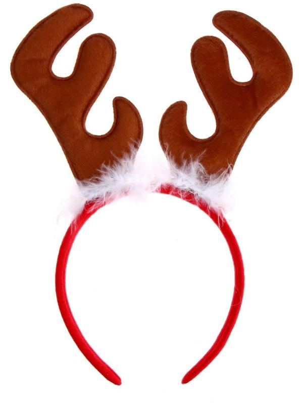 Карнавальный ободок «Рога», с пухом