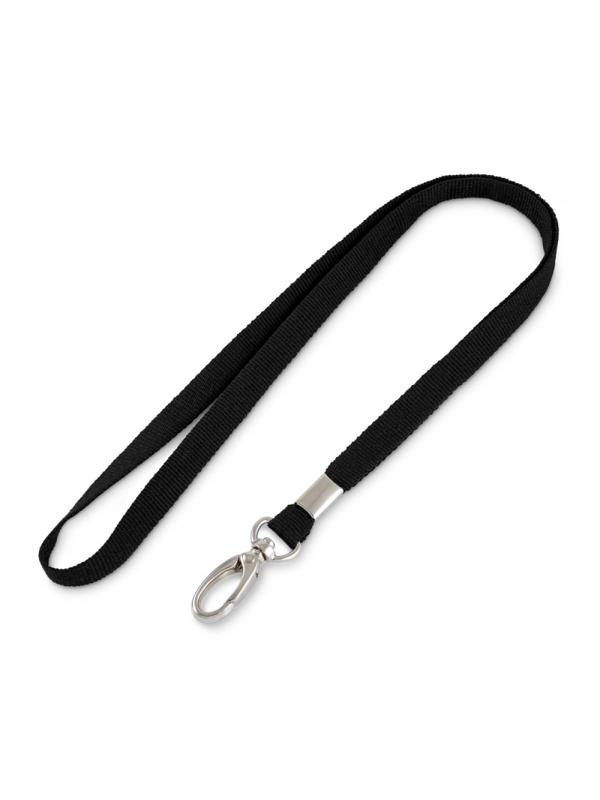 Держатель для бейджа на карабине черный лента+карабин LLL107