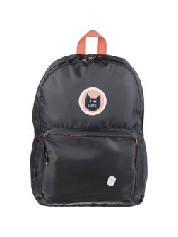 Рюкзак №1School черный эмблема Кошечка