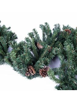 Еловый шлейф 2,7 м с шишками, объем 41 см 307-221