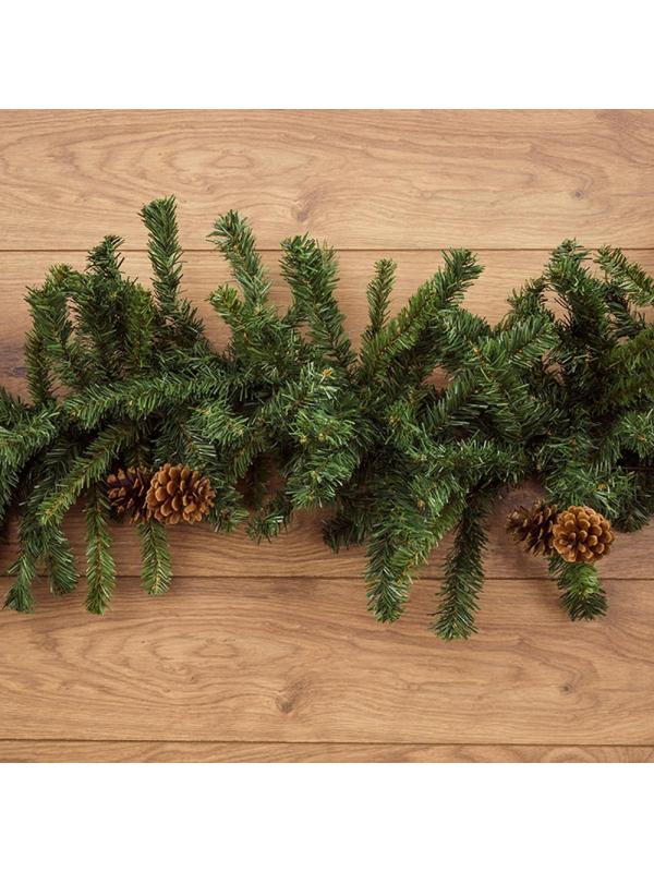Еловый шлейф 2,7 м с шишками, объем 41 см 307-221