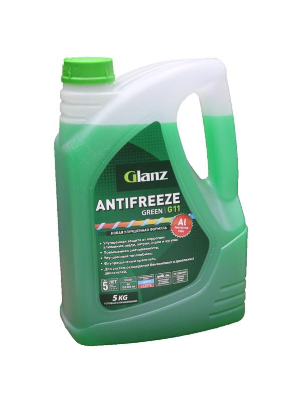 Антифриз Glanz G11 зеленый  5кг (36223)