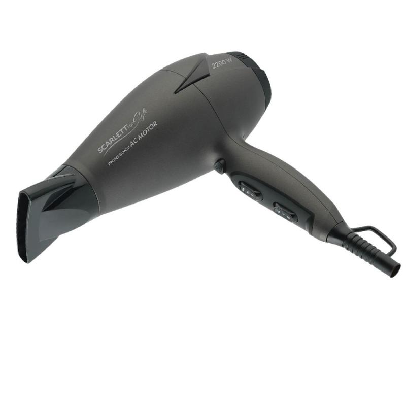 Фен SCARLETT SC-HD70I90, 2200Вт, темно-серый