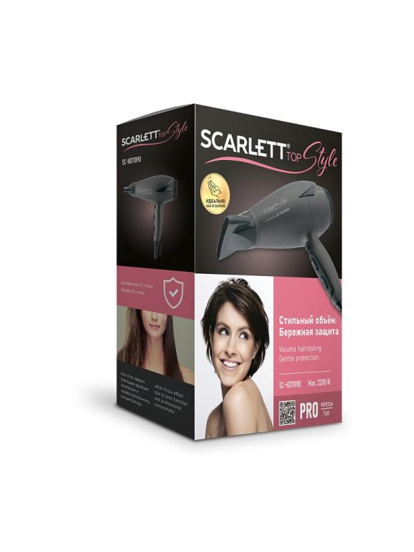 Фен SCARLETT SC-HD70I90, 2200Вт, темно-серый