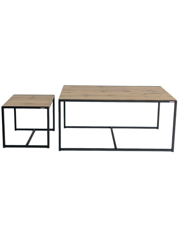 Стол журнальный TI_Attache Онега-1 1190x640x555 мет чер/ЛДСП дуб вотан