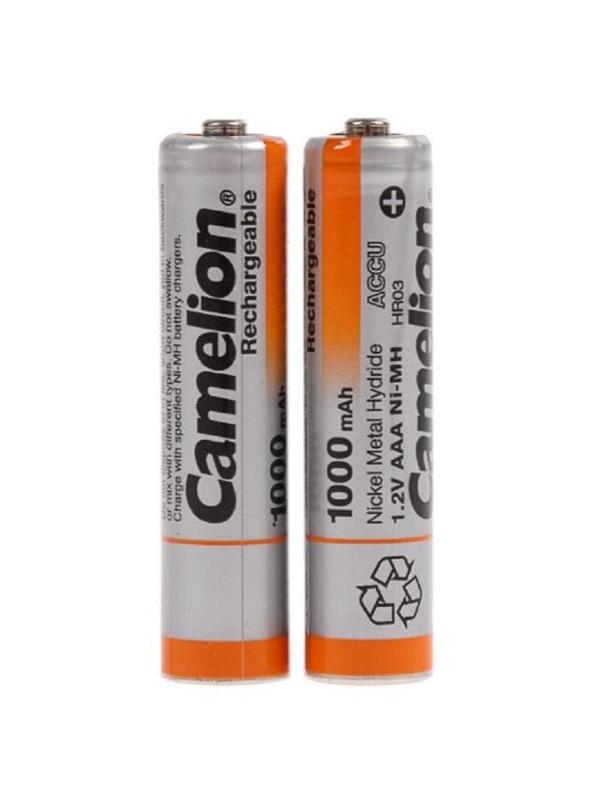 Аккумулятор Camelion AAA-1000mAh Ni-Mh BL-2(NH-AAA1000BP2,1.2В)2шт в упаков