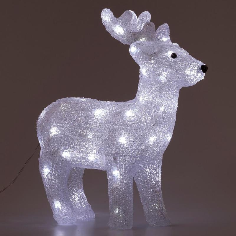 Фигура  Олень акриловая, 50 , 10 мерцающих ,  31x13x37 см, IP20 ENIOF - 15