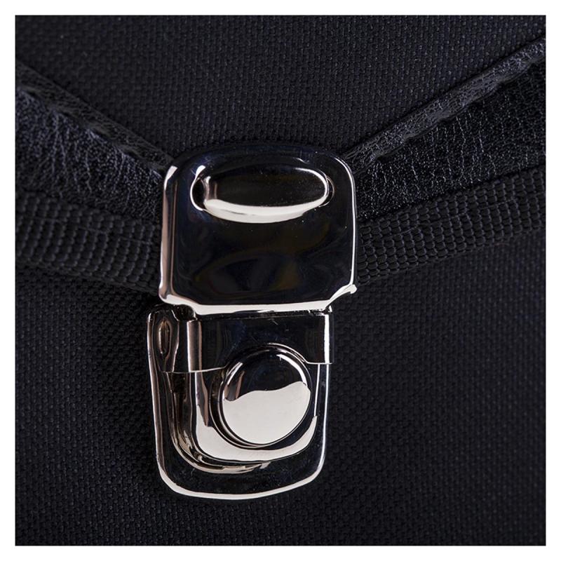 Портфель OfficeSpace Turin, ткань, черный, 2 отд,метал. замок,По_ТК_679