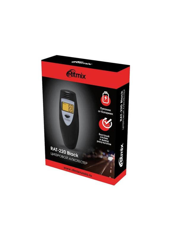 Алкотестер Ritmix RAT-220 Black полупроводниковый датчик (15119220)