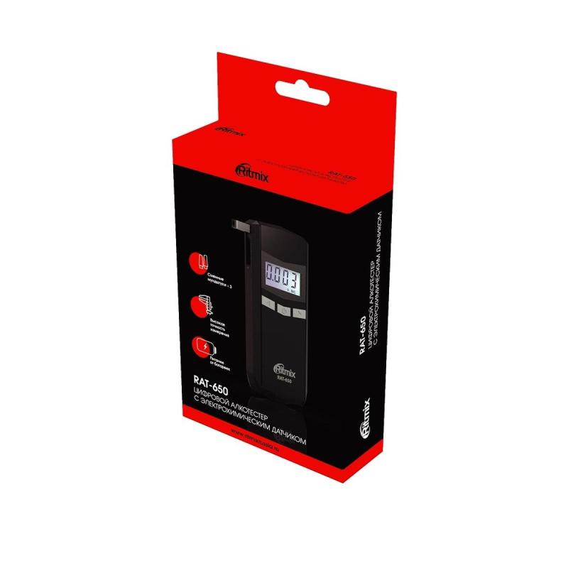 Алкотестер Ritmix RAT-650 электрохимический датчик (80000172)