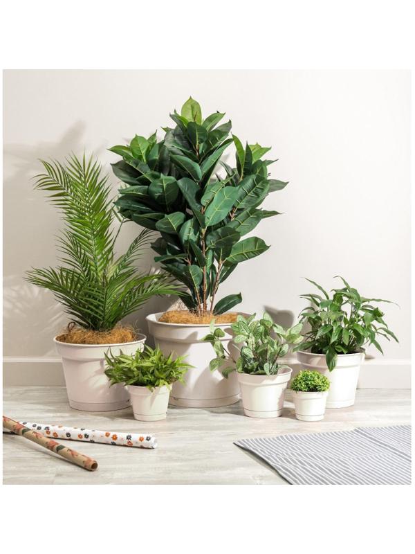 Горшок д/цветов Mint D240мм, 5л с поддоном (светло-бежевый), 221612125