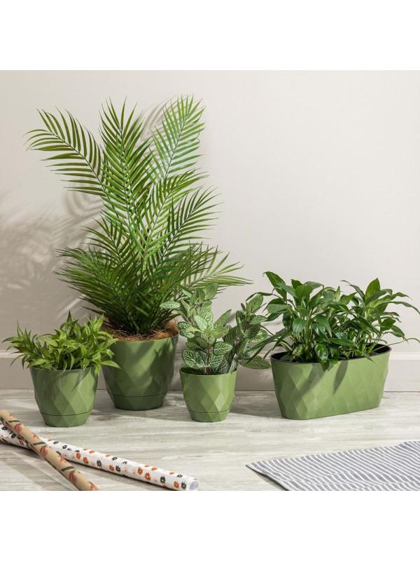 Горшок д/цветов Laurel D220мм, 4,5л с поддоном (зеленый), 221611018