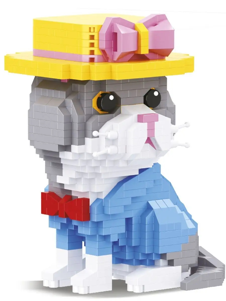 Конструктор 3D Balody «Котик в шляпе» 18407 / 832 детали