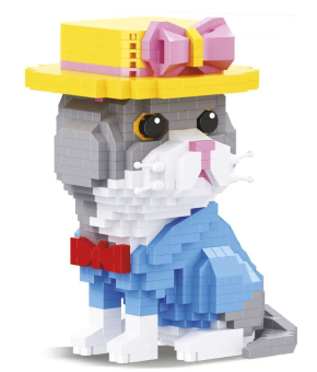 Конструктор 3D Balody «Котик в шляпе» 18407 / 832 детали