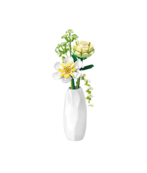 Конструктор Sembo Block «Цветы: Букет с розой в вазе» 611067 / 331 деталь