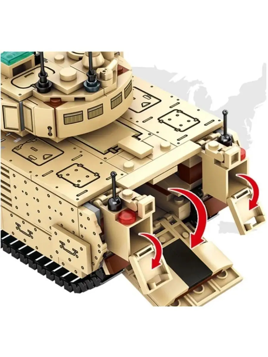 Конструктор Sembo Block «Танк Меркава 2 в 1» 207005 / 659 деталей