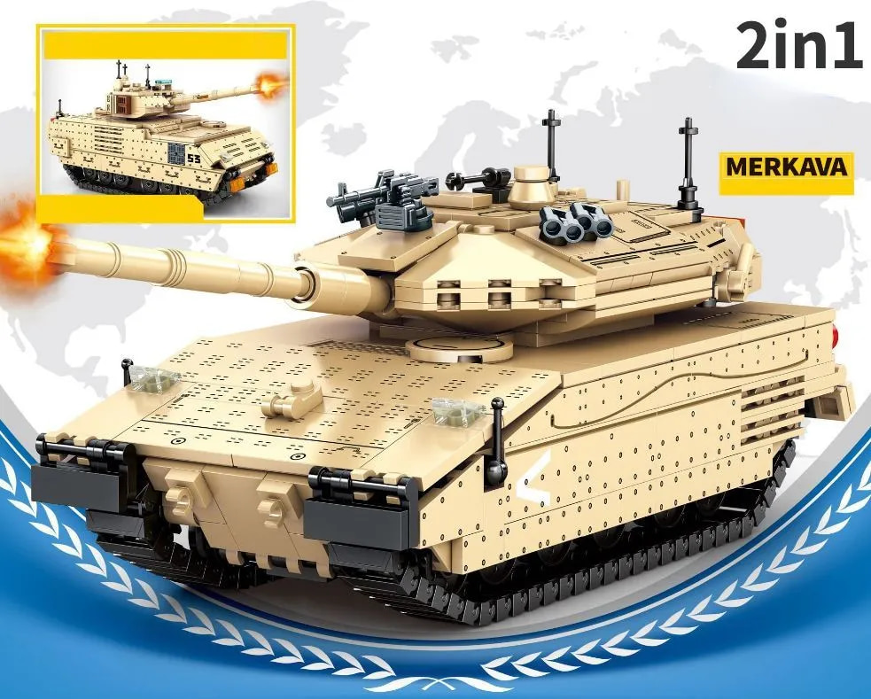 Конструктор Sembo Block «Танк Меркава 2 в 1» 207005 / 659 деталей