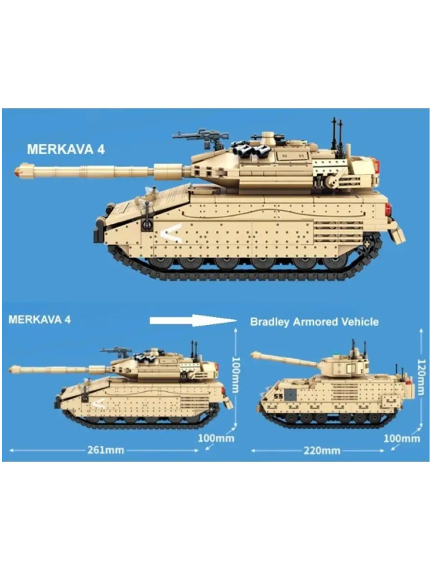 Конструктор Sembo Block «Танк Меркава 2 в 1» 207005 / 659 деталей