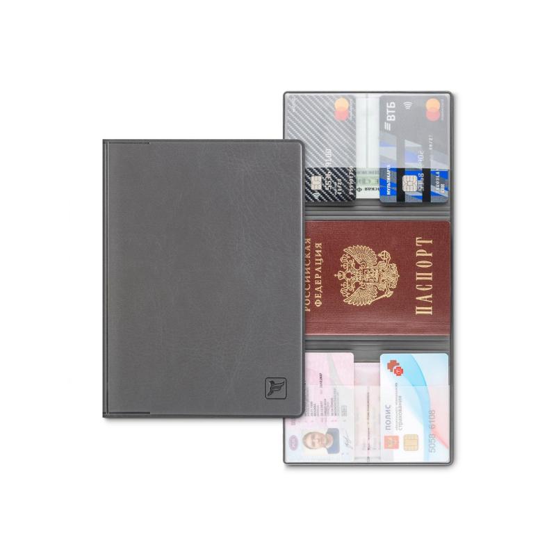 Обложка для автодкументов с дополнительными отделениями,KOD-03