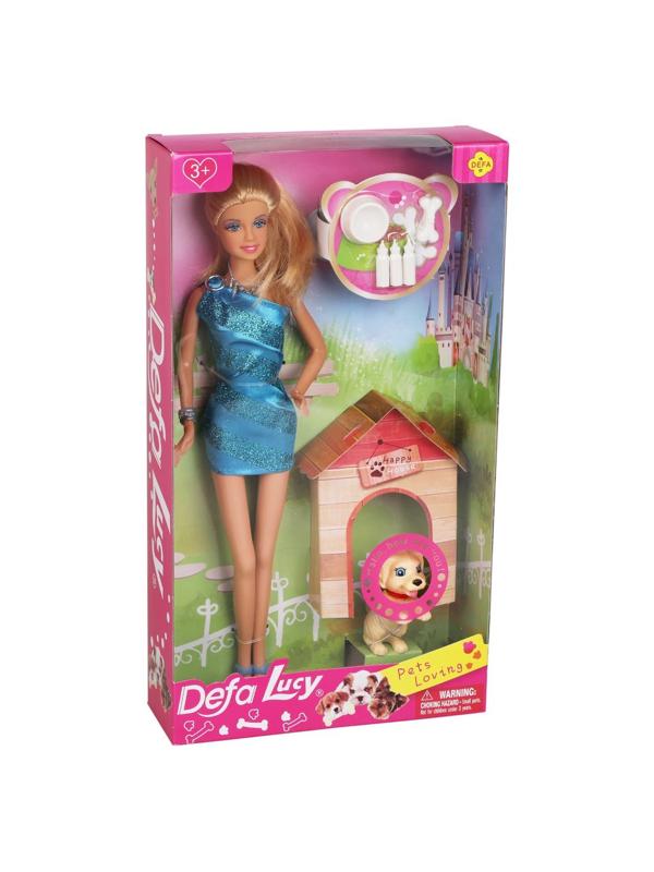 Игр. наб. Defa Lucy Любимый питомец, в компл. кукла 29см, предм. 8шт., кор