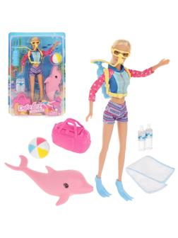Игр. наб. Defa Lucy Пляжный отдых, в компл. кукла 29см, предм. 10шт.,
блистер