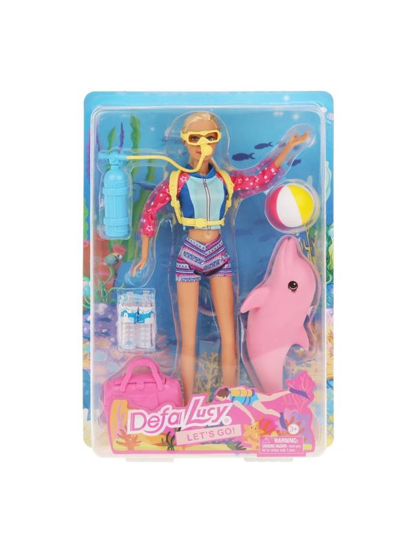 Игр. наб. Defa Lucy Пляжный отдых, в компл. кукла 29см, предм. 10шт.,
блистер