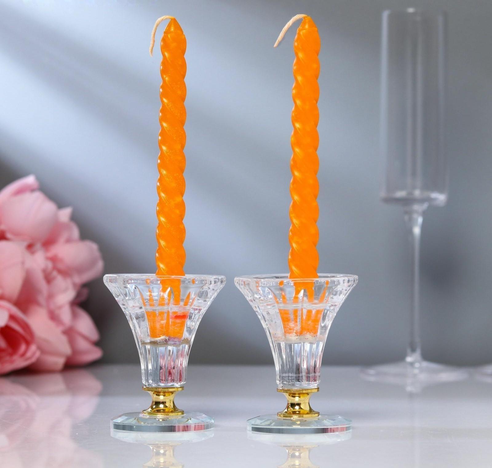 Набор свечей витых, 2 штуки, аромат лимон