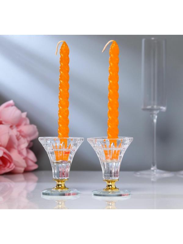 Набор свечей витых, 2 штуки, аромат лимон