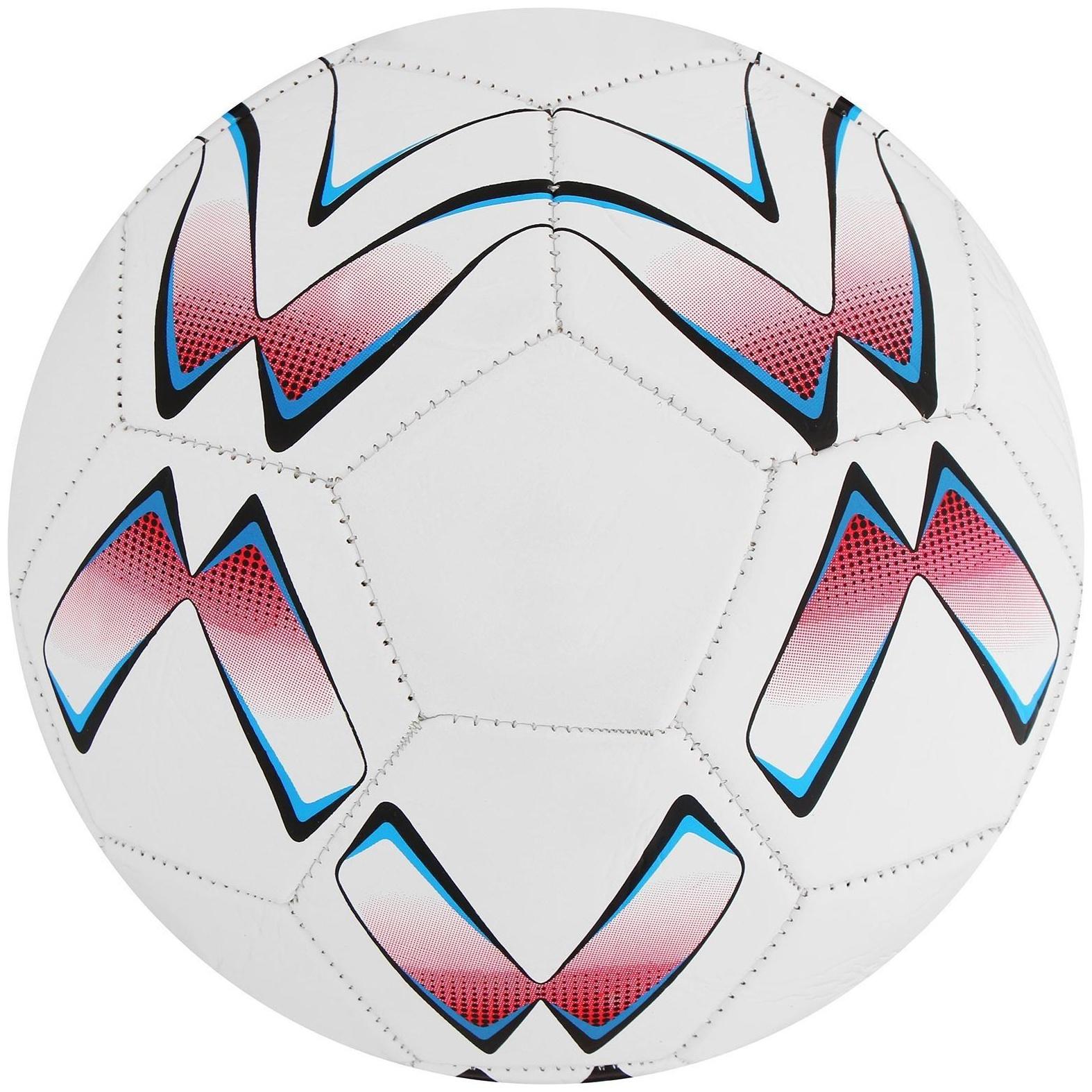 Мяч футбольный, ПВХ, машинная сшивка, 32 панели, размер 5, цвета микс