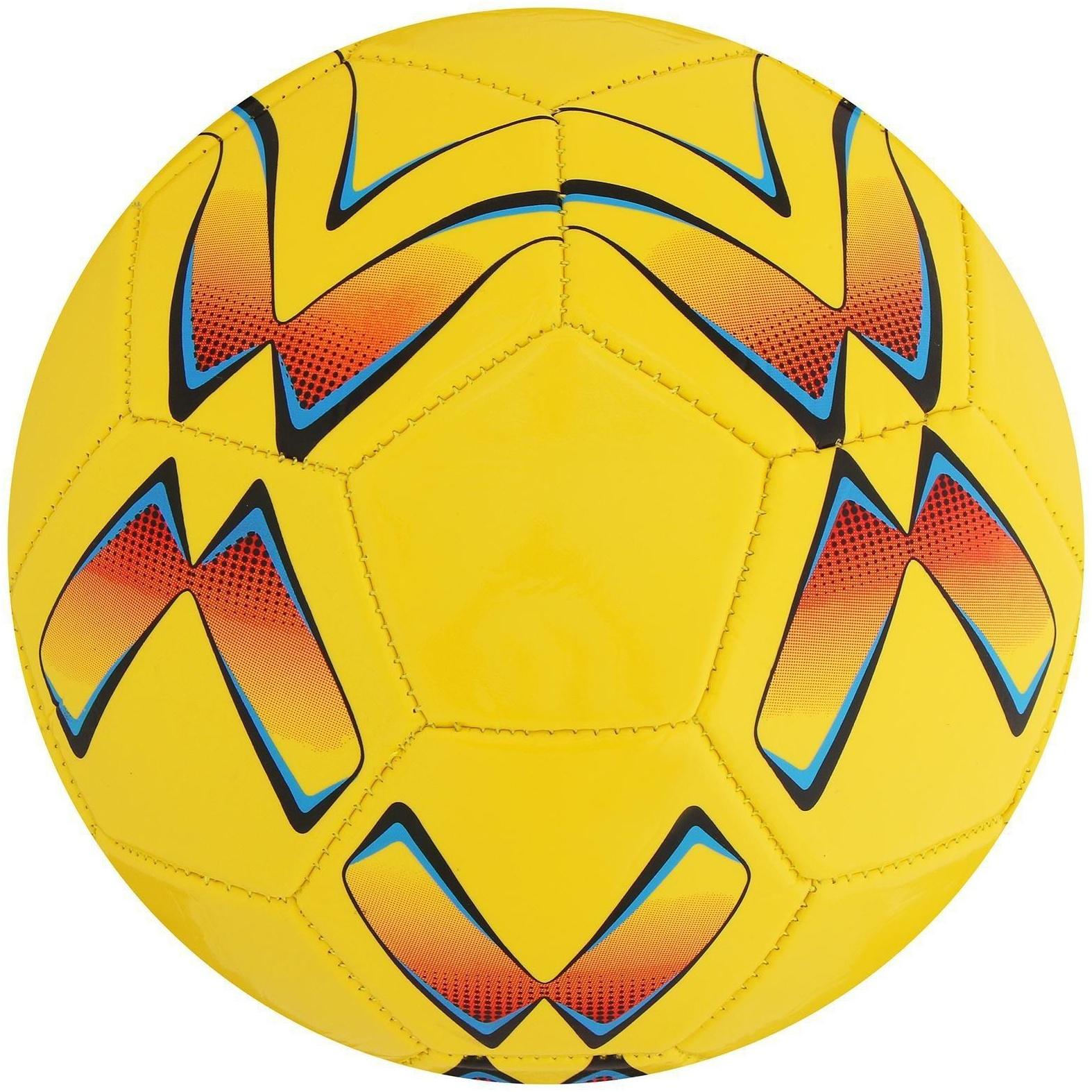 Мяч футбольный, ПВХ, машинная сшивка, 32 панели, размер 5, цвета микс