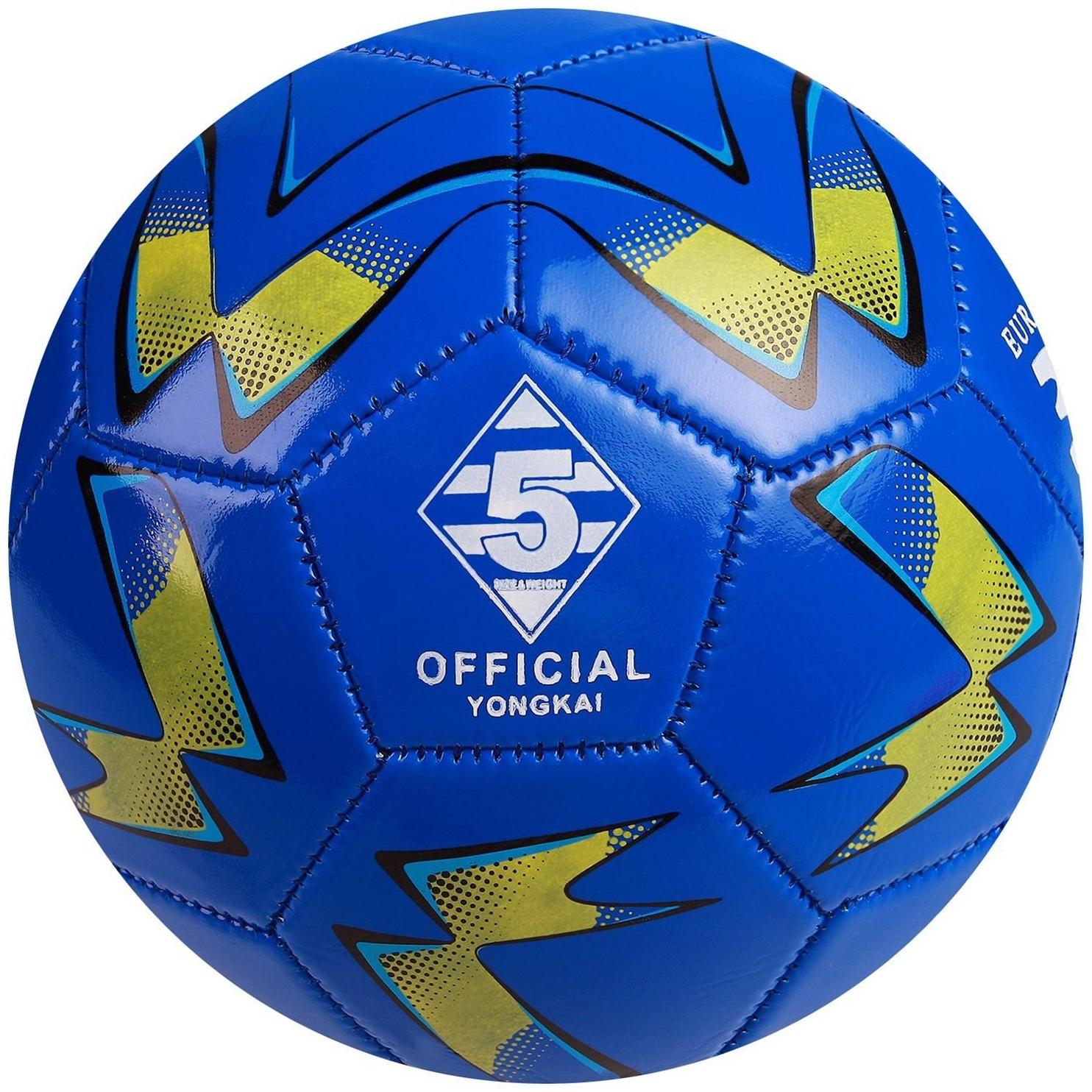 Мяч футбольный, ПВХ, машинная сшивка, 32 панели, размер 5, цвета микс