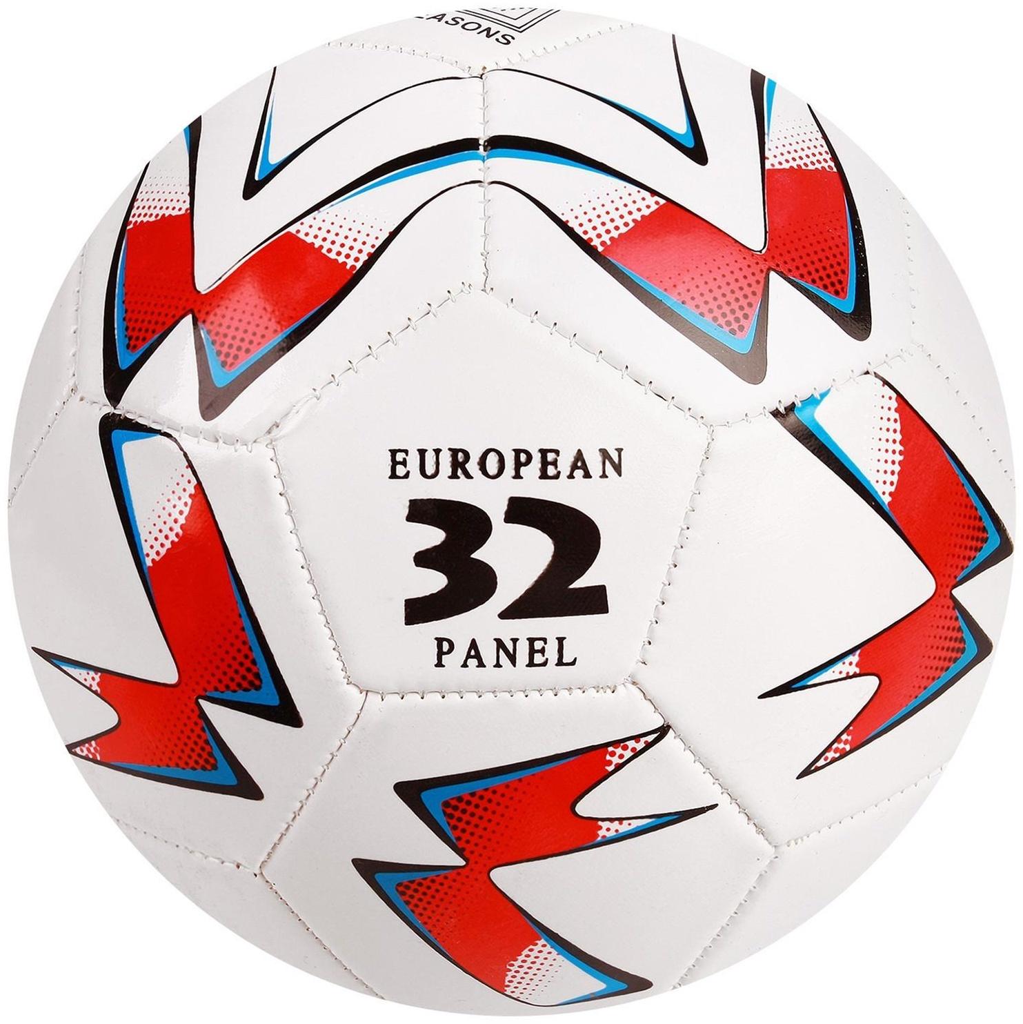 Мяч футбольный, ПВХ, машинная сшивка, 32 панели, размер 5, цвета микс