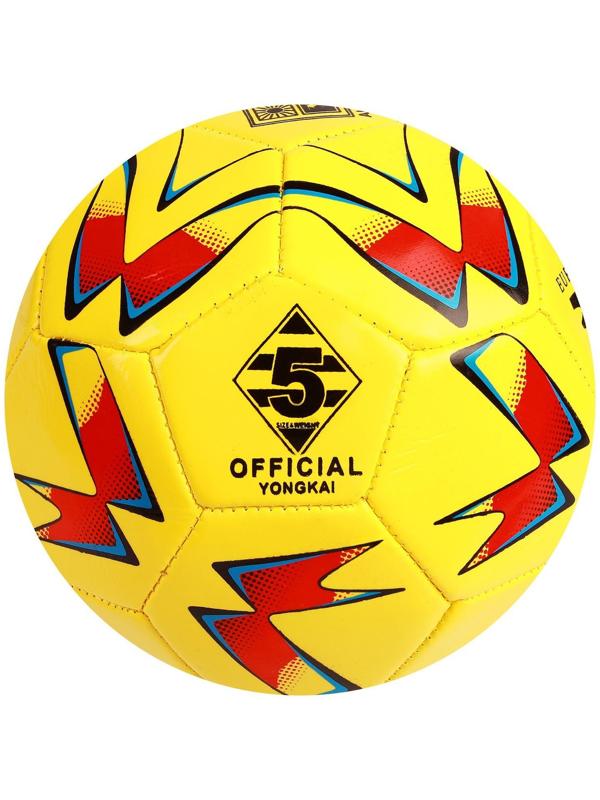 Мяч футбольный, ПВХ, машинная сшивка, 32 панели, размер 5, цвета микс